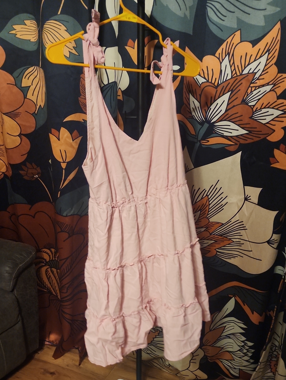 Soft Pink Tiered Summer Dress